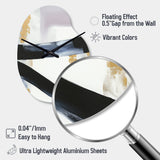 Black Eruption Of Marble II - Asymmetric Metal Wall Clock