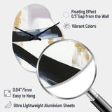 Black Eruption Of Marble II - Asymmetric Metal Wall Clock