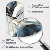 Black Gold Fusion Of Marble II - Asymmetric Metal Wall Clock
