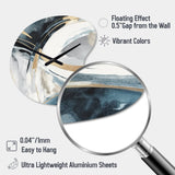 Black Gold Fusion Of Marble II - Asymmetric Metal Wall Clock
