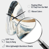 Black Gold Fusion Of Marble II - Asymmetric Metal Wall Clock