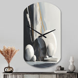 Abstract Marble Shapes I - Asymmetric Metal Wall Clock