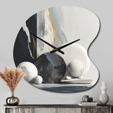 Abstract Marble Shapes I - Asymmetric Metal Wall Clock
