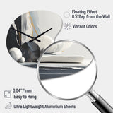 Abstract Marble Shapes I - Asymmetric Metal Wall Clock