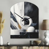 Abstract Marble Shapes II - Asymmetric Metal Wall Clock