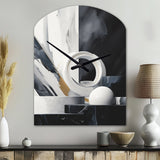 Abstract Marble Shapes II - Asymmetric Metal Wall Clock