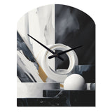 Abstract Marble Shapes II - Asymmetric Metal Wall Clock