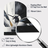 Abstract Marble Shapes II - Asymmetric Metal Wall Clock