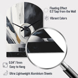 Abstract Marble Shapes II - Asymmetric Metal Wall Clock