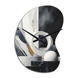 Abstract Marble Shapes II - Asymmetric Metal Wall Clock