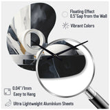 Abstract Marble Shapes II - Asymmetric Metal Wall Clock