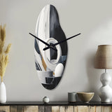Abstract Marble Shapes II - Asymmetric Metal Wall Clock