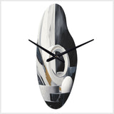 Abstract Marble Shapes II - Asymmetric Metal Wall Clock