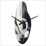 Abstract Marble Shapes II - Asymmetric Metal Wall Clock