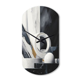 Abstract Marble Shapes II - Asymmetric Metal Wall Clock