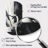 Abstract Marble Shapes II - Asymmetric Metal Wall Clock