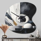 Abstract Marble Shapes II - Asymmetric Metal Wall Clock