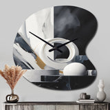 Abstract Marble Shapes II - Asymmetric Metal Wall Clock