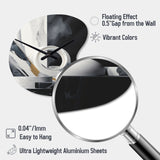 Abstract Marble Shapes II - Asymmetric Metal Wall Clock