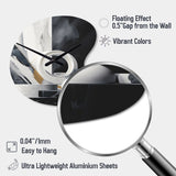 Abstract Marble Shapes II - Asymmetric Metal Wall Clock