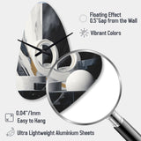 Abstract Marble Shapes II - Asymmetric Metal Wall Clock