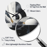 Abstract Marble Shapes II - Asymmetric Metal Wall Clock