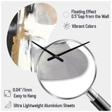 Black And Gold Harmony Of Marble VI - Asymmetric Metal Wall Clock