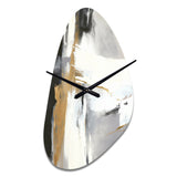 Black And Gold Harmony Of Marble VI - Asymmetric Metal Wall Clock
