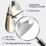 Black And Gold Harmony Of Marble VI - Asymmetric Metal Wall Clock
