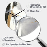 Black And Gold Harmony Of Marble VI - Asymmetric Metal Wall Clock