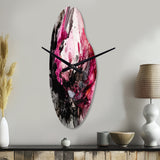 Black Gold Marble Splash V - Asymmetric Metal Wall Clock
