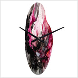 Black Gold Marble Splash V - Asymmetric Metal Wall Clock