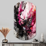 Black Gold Marble Splash V - Asymmetric Metal Wall Clock
