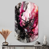 Black Gold Marble Splash V - Asymmetric Metal Wall Clock