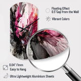 Black Gold Marble Splash V - Asymmetric Metal Wall Clock
