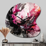 Black Gold Marble Splash V - Asymmetric Metal Wall Clock
