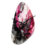 Black Gold Marble Splash V - Asymmetric Metal Wall Clock