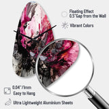 Black Gold Marble Splash V - Asymmetric Metal Wall Clock