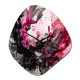 Black Gold Marble Splash V - Asymmetric Metal Wall Clock