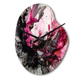 Black Gold Marble Splash V - Asymmetric Metal Wall Clock