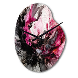 Black Gold Marble Splash V - Asymmetric Metal Wall Clock