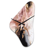 Pink Gold Marble Texture I - Asymmetric Metal Wall Clock