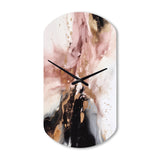 Pink Gold Marble Texture I - Asymmetric Metal Wall Clock