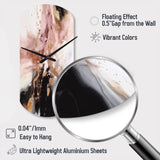 Pink Gold Marble Texture I - Asymmetric Metal Wall Clock