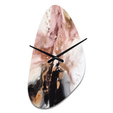 Pink Gold Marble Texture I - Asymmetric Metal Wall Clock
