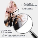 Pink Gold Marble Texture I - Asymmetric Metal Wall Clock