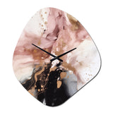 Pink Gold Marble Texture I - Asymmetric Metal Wall Clock