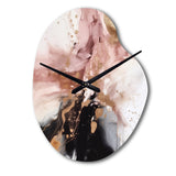 Pink Gold Marble Texture I - Asymmetric Metal Wall Clock