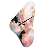 Pink Gold Marble Texture II - Asymmetric Metal Wall Clock