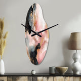 Pink Gold Marble Texture II - Asymmetric Metal Wall Clock